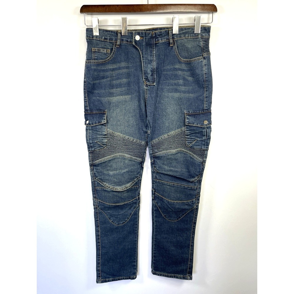 Winx‎ Wheels Mens Motorcycle Jeans XL 36X32 Blue Pads NOT Included Moto Biker